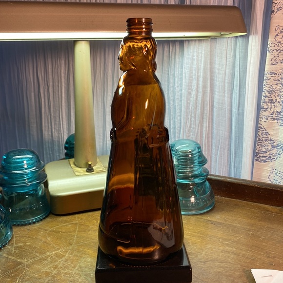 1961 Mrs. Butterworth, Pancake Syrup amber glass Vintage - Picture 7 of 10